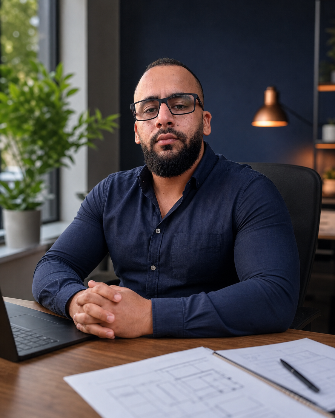 Mohammed Abdullah, oprichter van MZ Remote Support, aan zijn werkplek