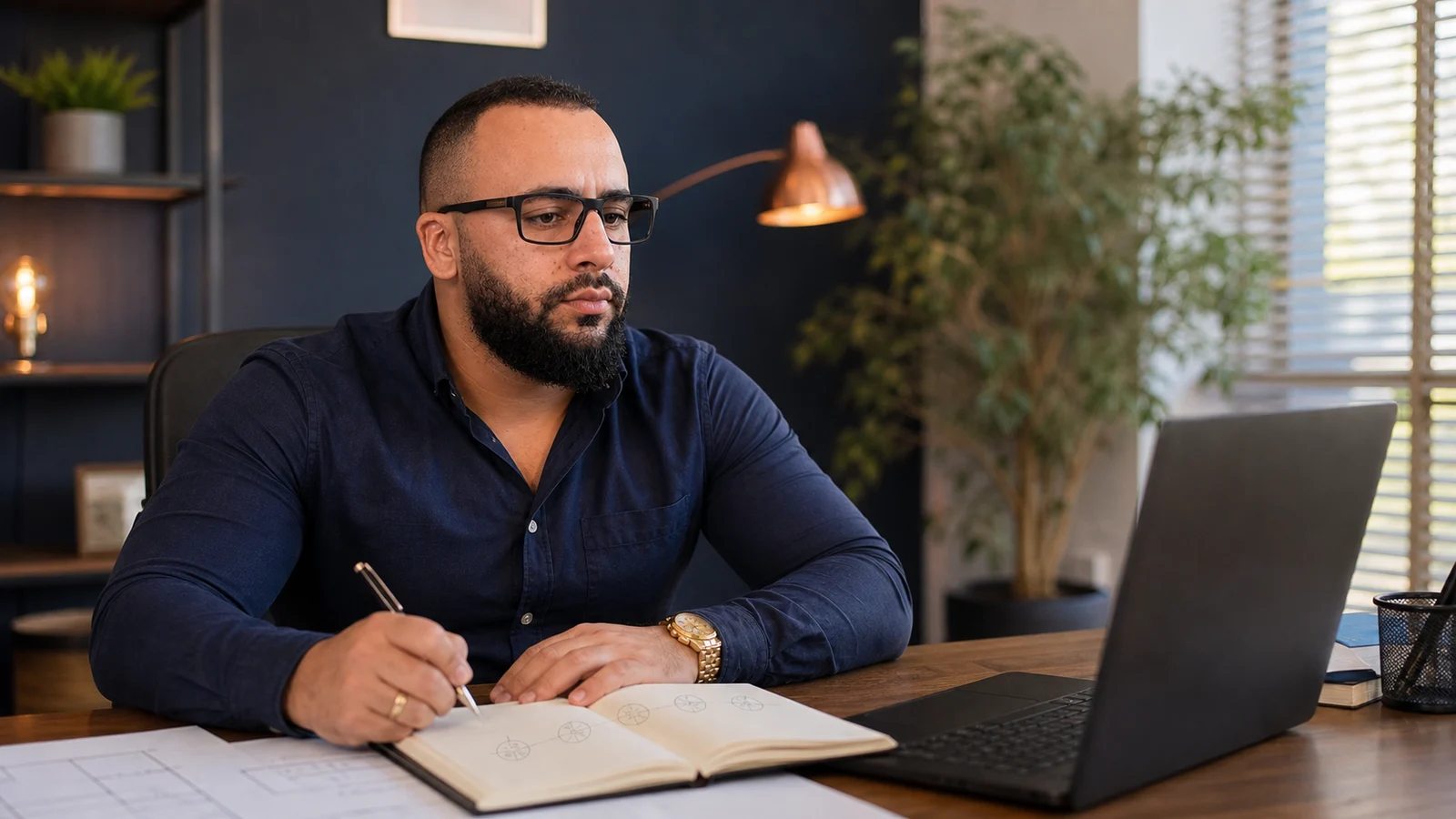 Mohammed Abdullah tijdens een remote kennismaking en planningsgesprek